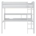 Ava Single Loft Bed White with Desk